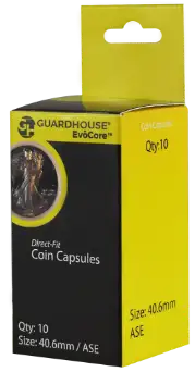 American Silver Eagle (40.6mm) Direct-Fit EvoCore Coin Capsules - 10 Pack