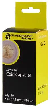 1/10 oz Gold Eagle Direct-Fit EvoCore Coin Capsules - 10 Pack