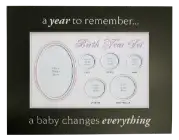 Birth Year Coin Set Frame - Baby Girl