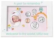 Babys First Year Coin & Photo Frame (Girl)