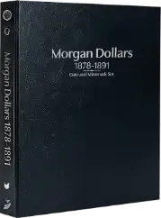 Morgan Dollars 1878-1891, Date & Mintmark Set P, S, CC, & O (Black)