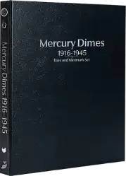 Mercury Dimes 1916-1945, Date & Mintmark Set P, D & S (Black)