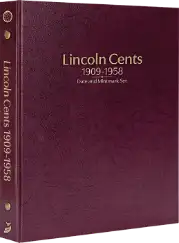 Lincoln Cents 1909-1958 Date & Mintmark Set Prestige Coin Album (Burgundy)