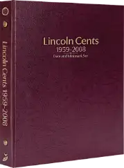 Lincoln Cents 1959-2008, Date & Mintmark Set P, D & S (Burgundy)