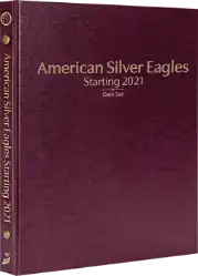 American Silver Eagles Starting 2021, Date Set P, S & W (Burgundy)