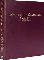 Washington Quarters 1965-1998, Date & Mintmark Set P, D & S (Burgundy)