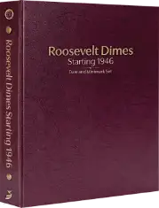 Roosevelt Dimes Starting 1946, Date & Mintmark Set P, D & S (Burgundy)