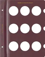 Blank Page, Silver Eagle (Burgundy)