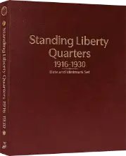 Standing Liberty Quarters: 1916-1930 Date and Mintmark Set (Burgundy)