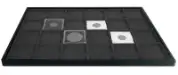 Elegant 2x2 Display Tray and Jewelry Pad - (Black / 24 Slots)