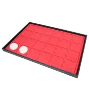 Elegant Coin Display Tray and Jewelry Pad - Dual Use (24 Slots)