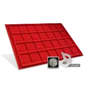 Horizontal 2x2 Display Tray (28 Slots) Red