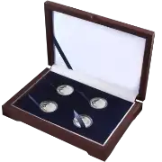 Guardhouse Wood Display Box - GH-W1300 - (4S) Holds 4 Small Guardhouse coin capsules