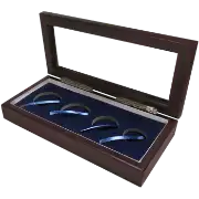Guardhouse Glass-top Wood Display Box -GH-W1800: (S,M,2L) American Gold Eagle Set in Ringed Capsules
