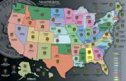 National Park Quarters Traditional Map Maroon