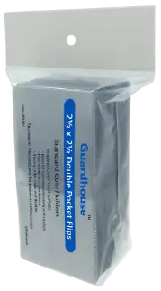 2.5x2.5 Coin Flip - Unplasticized 100 Pack