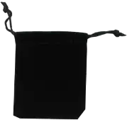Velour Drawstring Pouch - 2.75x3.25 Black