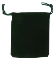 Velour Drawstring Pouch - 2.75x3.25 Green