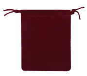 Velour Drawstring Pouch - 2.75x3.25 Maroon