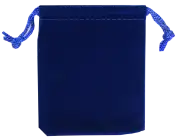 Velour Drawstring Pouch - 2.75x3.25 Royal Blue