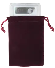 Velour Drawstring Pouch - 3x4.25 Maroon