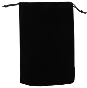 Velour Drawstring Pouch - 5x7.5 Black
