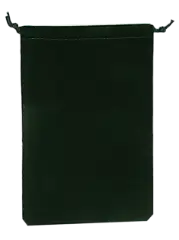 Velour Drawstring Pouch - 5x7.5 Green