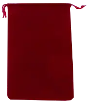 Velour Drawstring Pouch - 5x7.5 Red