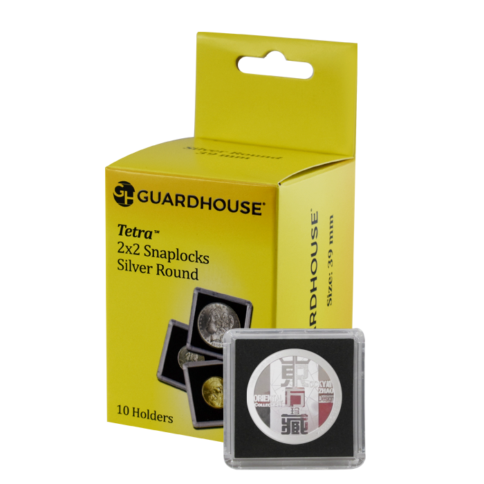 5 Guardhouse Tetra Snaplock 2x2 Coin Holders for ROUNDS 39MM