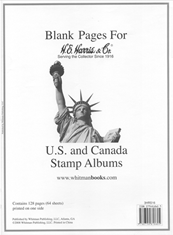 Harris Blank Pages For Supplements (US and Canada Stamp Albums)