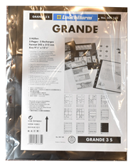 3 Pocket Grande Pages for Large Notes, Black - GRANDE3S
