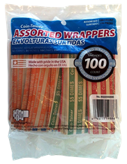 100 Mixed Flat Coin Wrappers