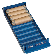 Nickel Interlocking Coin Roll Trays