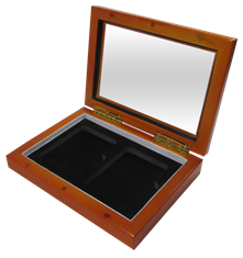 Wood Glass-top Display Slab Box - 2 Slab Universal