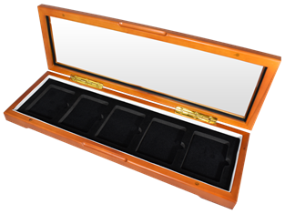 Wood Glass-top Display Slab Box - 5 Slab Universal