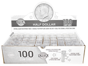 Round Coin Tube-Half-Dollar, 100/box