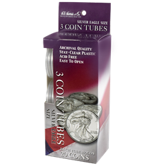 3 Round Coin Tube - American Silver Eagle
