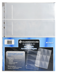 Guardhouse Shield 4 Pocket Archival (10 pack) Polypropylene Pages