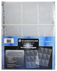 Guardhouse Shield 9 Pocket Archival (10 pack) Polypropylene Pages