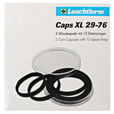 XL Capsules for coins 29-76mm, Pack of 2