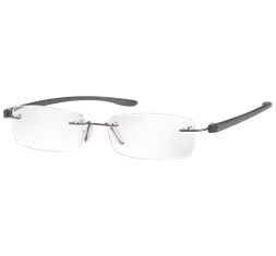 Rimless Magnifying Eye Glasses +2.5 (Anthracite Large)