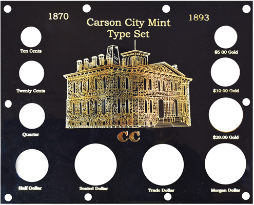U.S. Carson City Mint Type Set 1870-1893