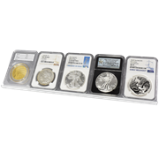 5 Slab Certified Coin Easel Display