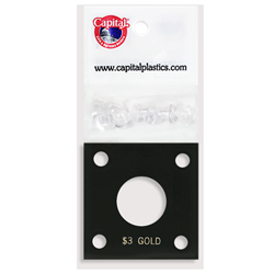 Capital Plastics 144 Coin Holder - $3 Gold