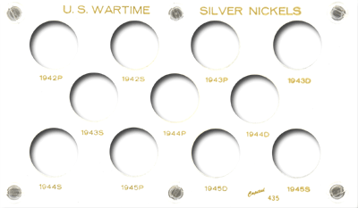 U.S. Wartime Silver Nickels 1942-1945