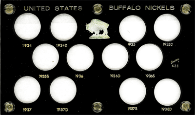 U.S. Buffalo Nickels 1934-1938D