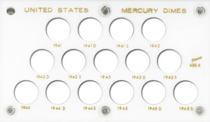 United States Mercury Dimes 1941-1945s