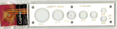Liberty Gold Type 20, 10, 5, 3, 2.50, Lg $ & SM $