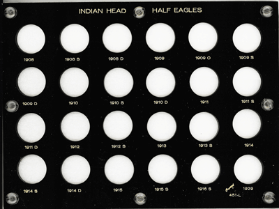Indian Head Half Eagles (1908-1929)