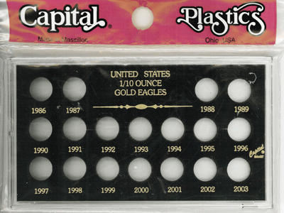 U.S. 1/10 Ounce Gold Eagles 1986-2003
